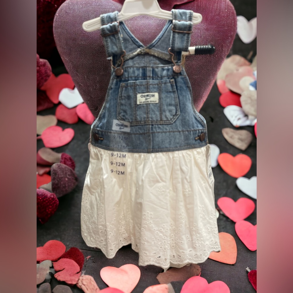 OSHKOSH BGOSH GIRL’S DRESS  OVERALL NWT